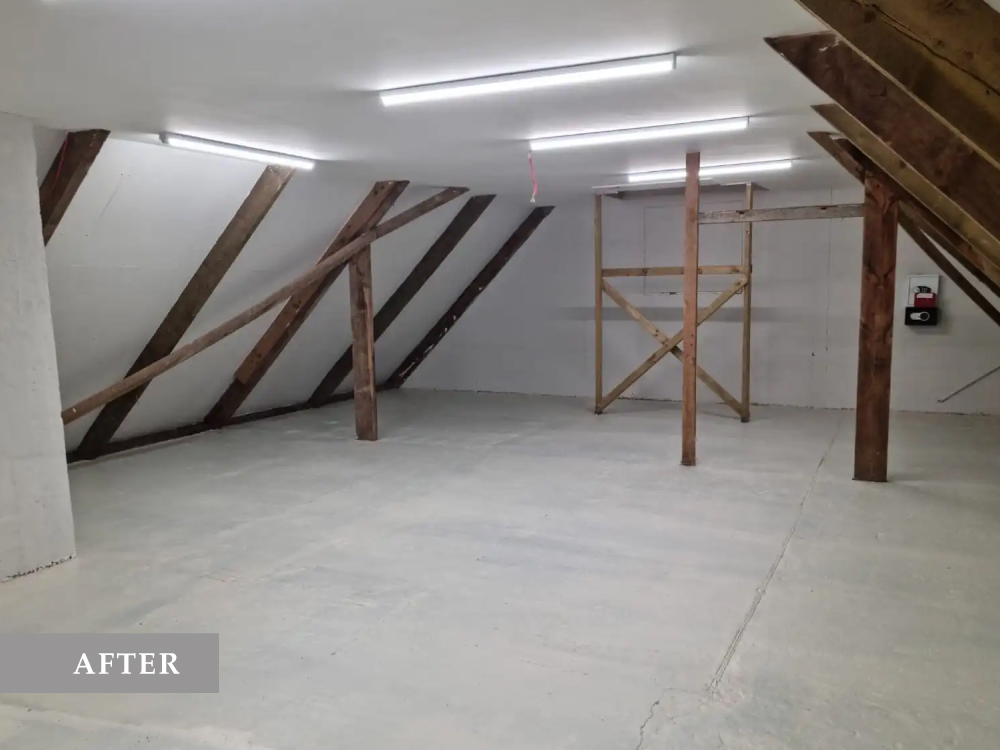 Renovated retail display area